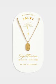 Katie Loxton 'Sagittarius' Waterproof Gold Zodiac Necklace