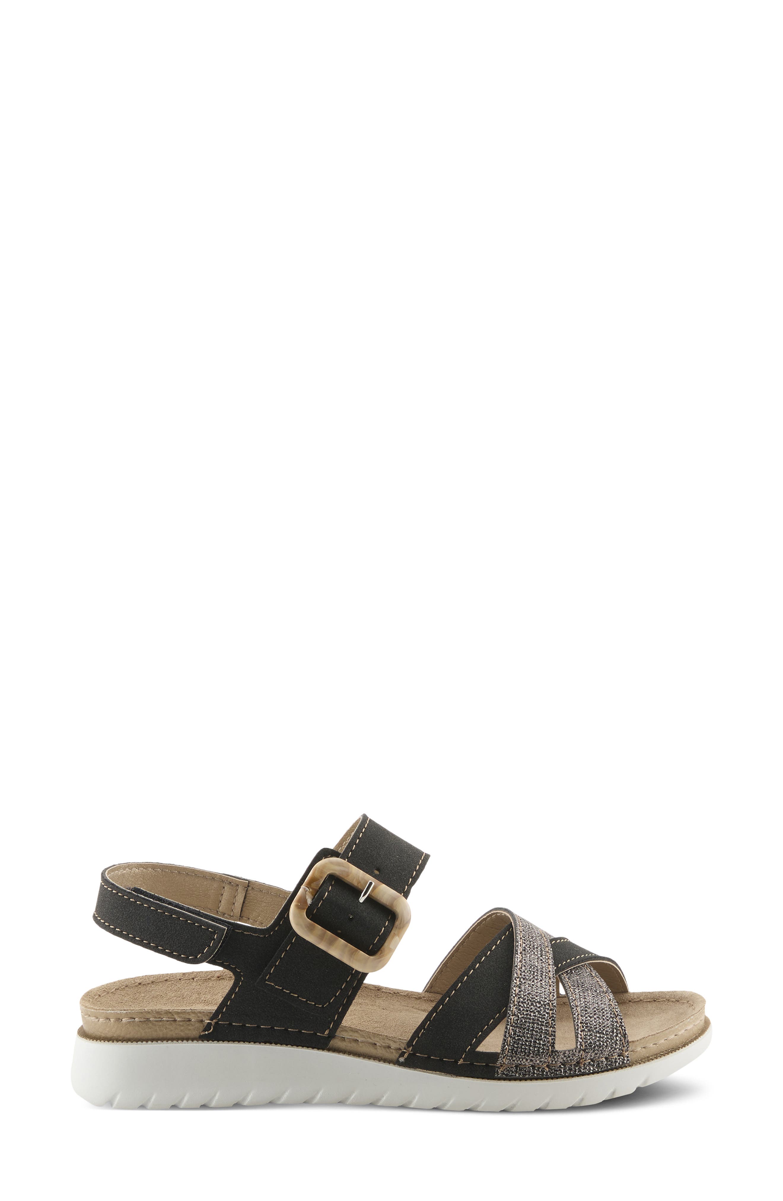Flexus by Spring Step Cabianna Ankle Strap Sandal, Alternate, color, Black Multi