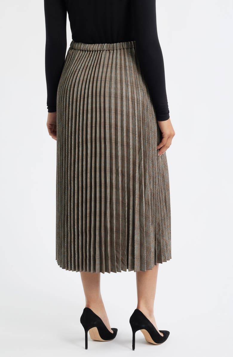 Anne Klein Pull-On Pleated Skirt, Alternate, color, Soft Birch Multi