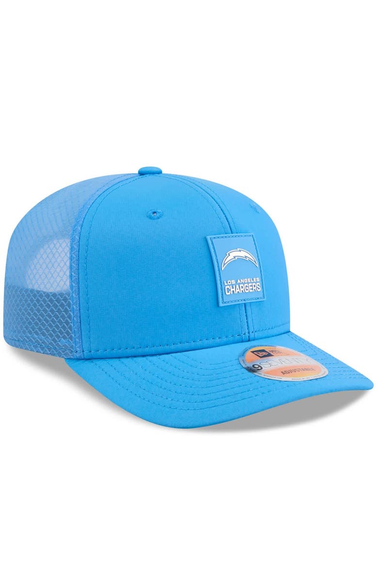 New Era Men's New Era Powder Blue Los Angeles Chargers 2025 Sideline 9SEVENTY Trucker Adjustable Hat, Alternate, color, Powder Blue