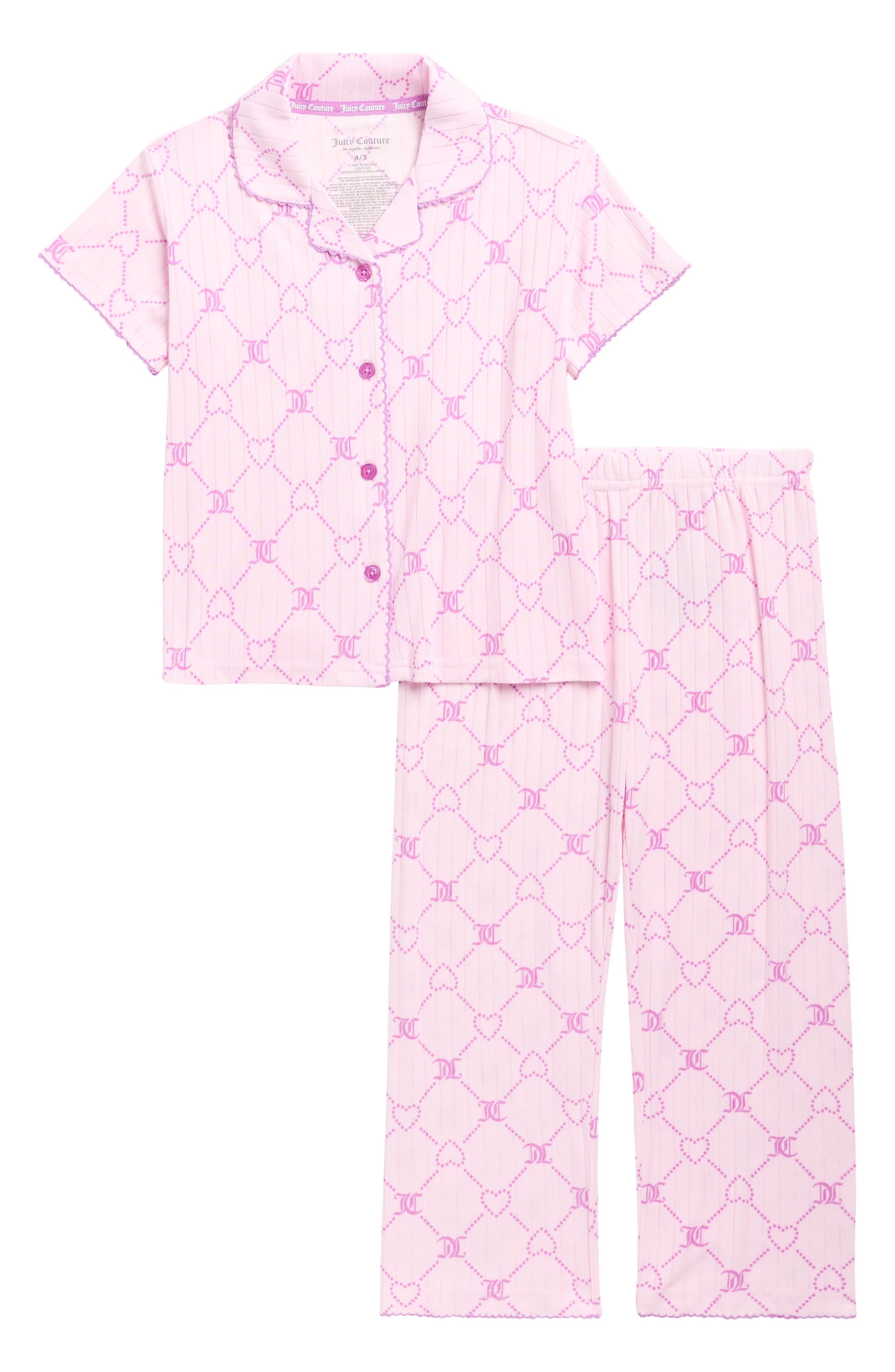 Kids' Ribbed Jersey Two-Piece Pajamas