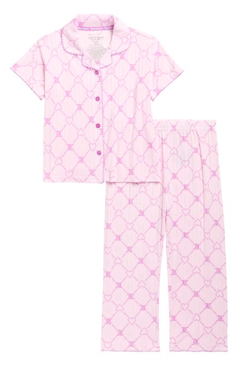 Kids' Ribbed Jersey Two-Piece Pajamas