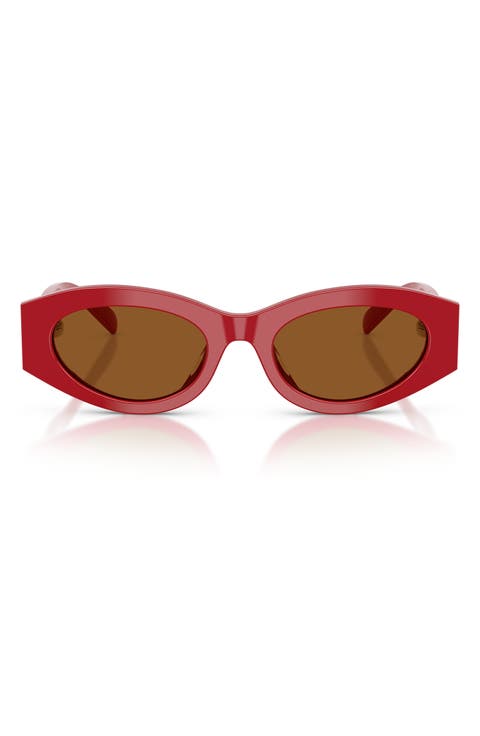 52mm Oval Sunglasses