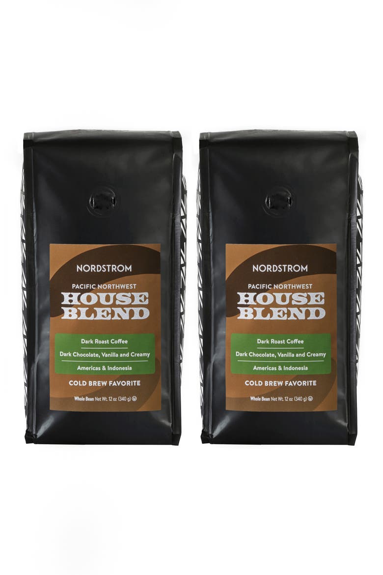 Classic House Blend Cold Brew 2-Pack Whole Bean Coffee, Main, color, WHITE
