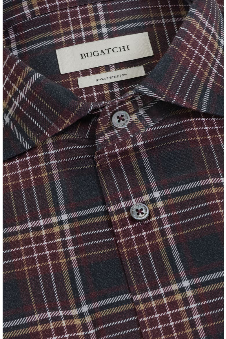 Devon OoohCotton Plaid Button Up Performance Shirt, Alternate, color, BURGUNDY