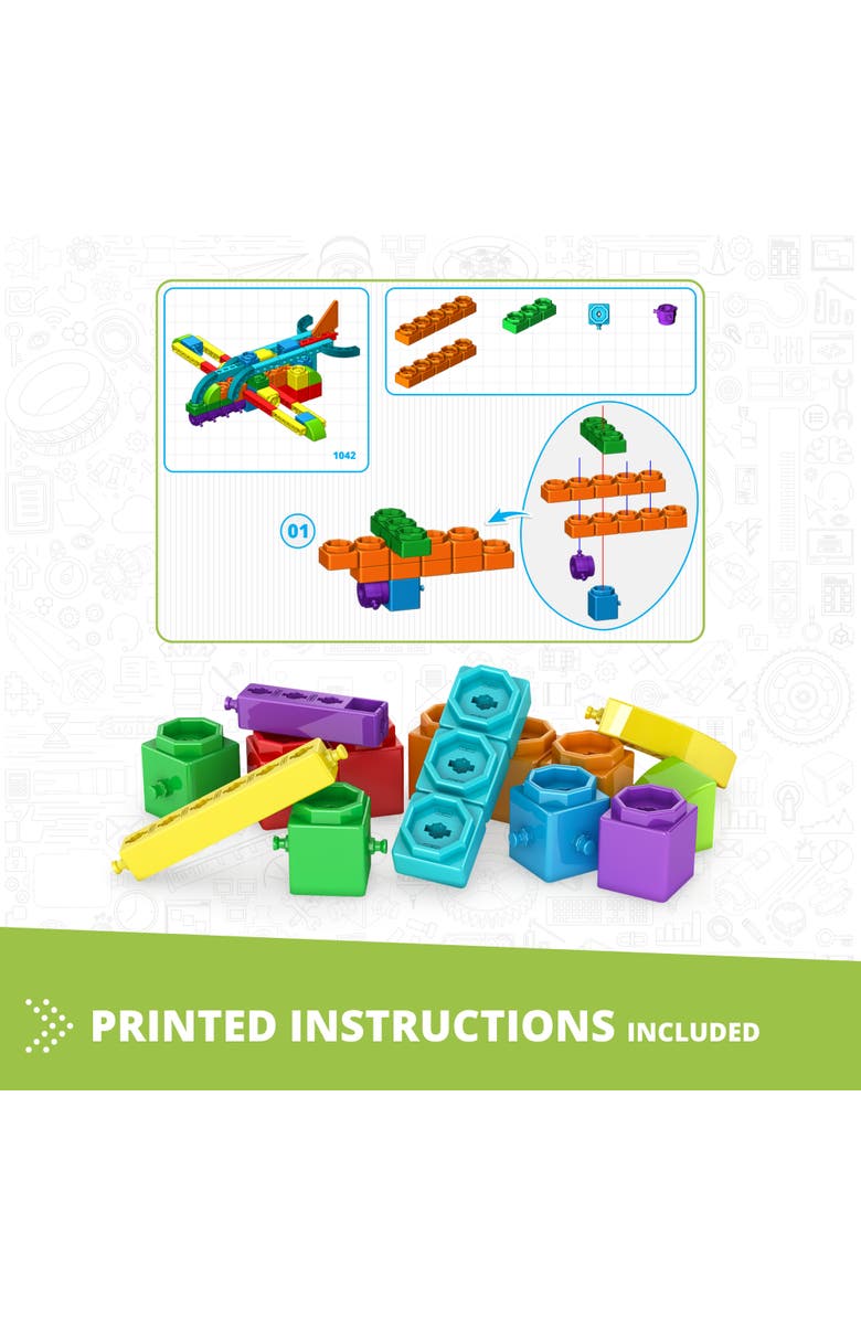 Engino Qboidz Airplane 5 Model Brick Building Set, Alternate, color, Multicolored