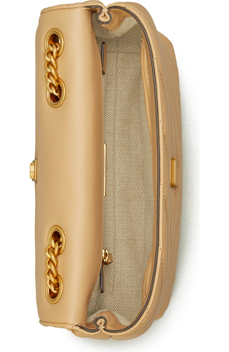 Tory Burch Small Kira Chevron Convertible Shoulder Bag, Alternate, color, Desert Dune