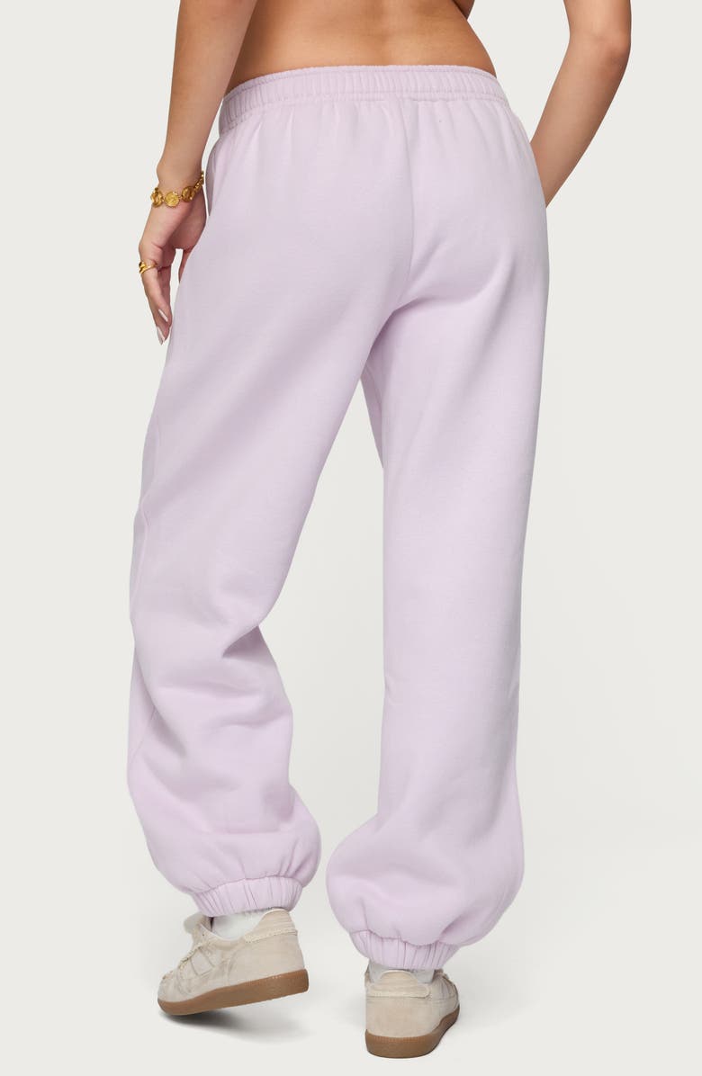 EDIKTED Major Love Logo Sweatpants, Alternate, color, Lilac