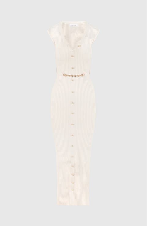 Helene Knitted Midaxi Dress with Belt