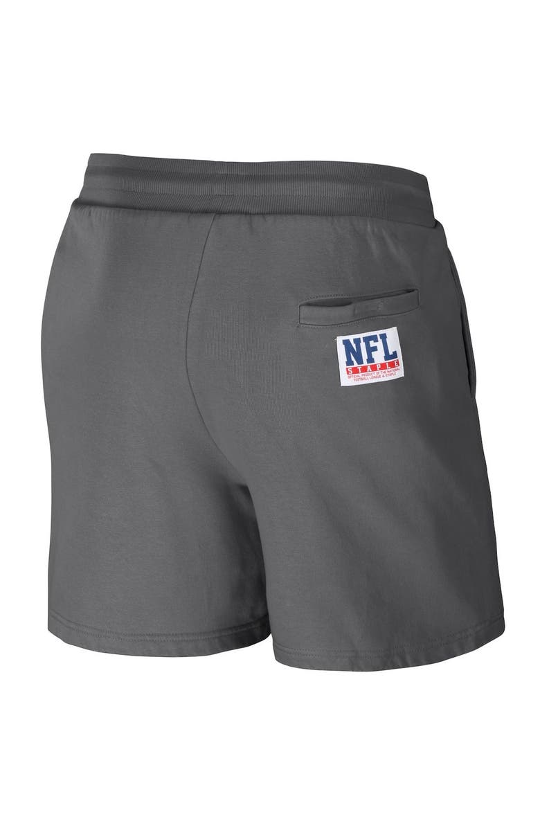 STAPLE Men's NFL x Staple Gray Dallas Cowboys Throwback Vintage Wash Fleece Shorts, Alternate, color,