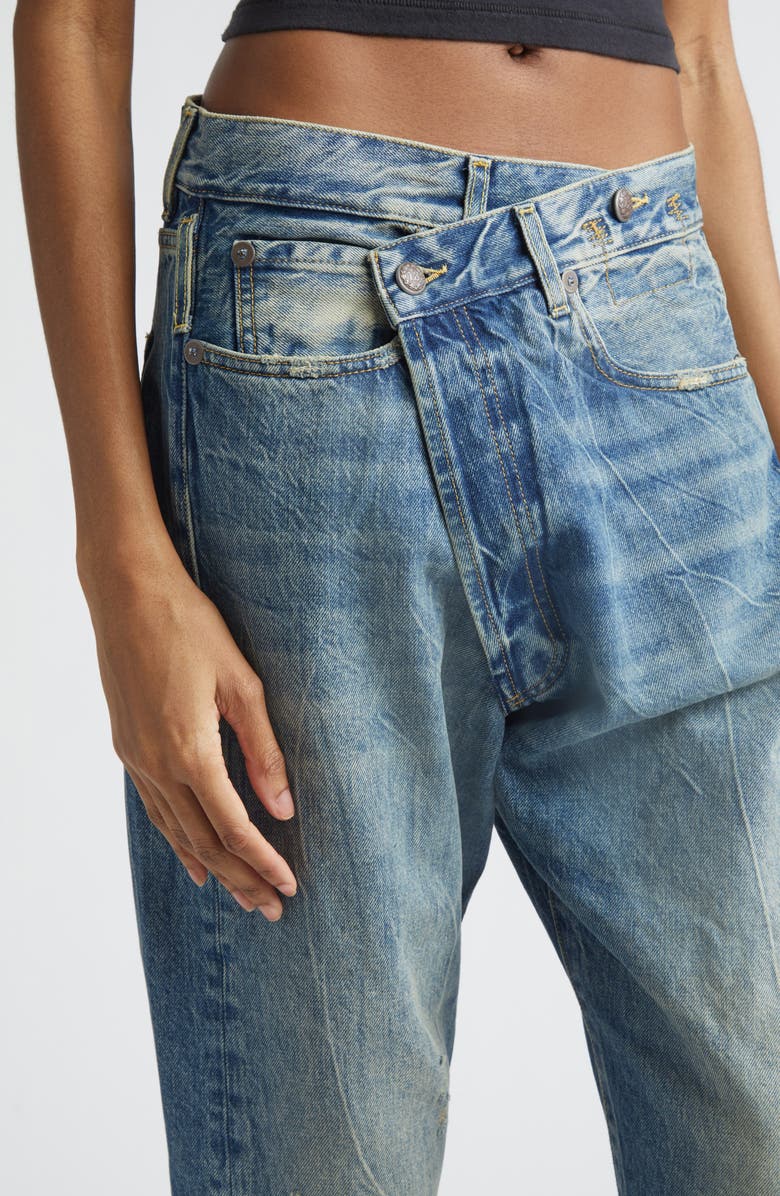 R13 Crossover Jeans, Alternate, color, Kelly