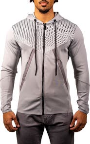 Maceoo Shield Grey Zip Hoodie