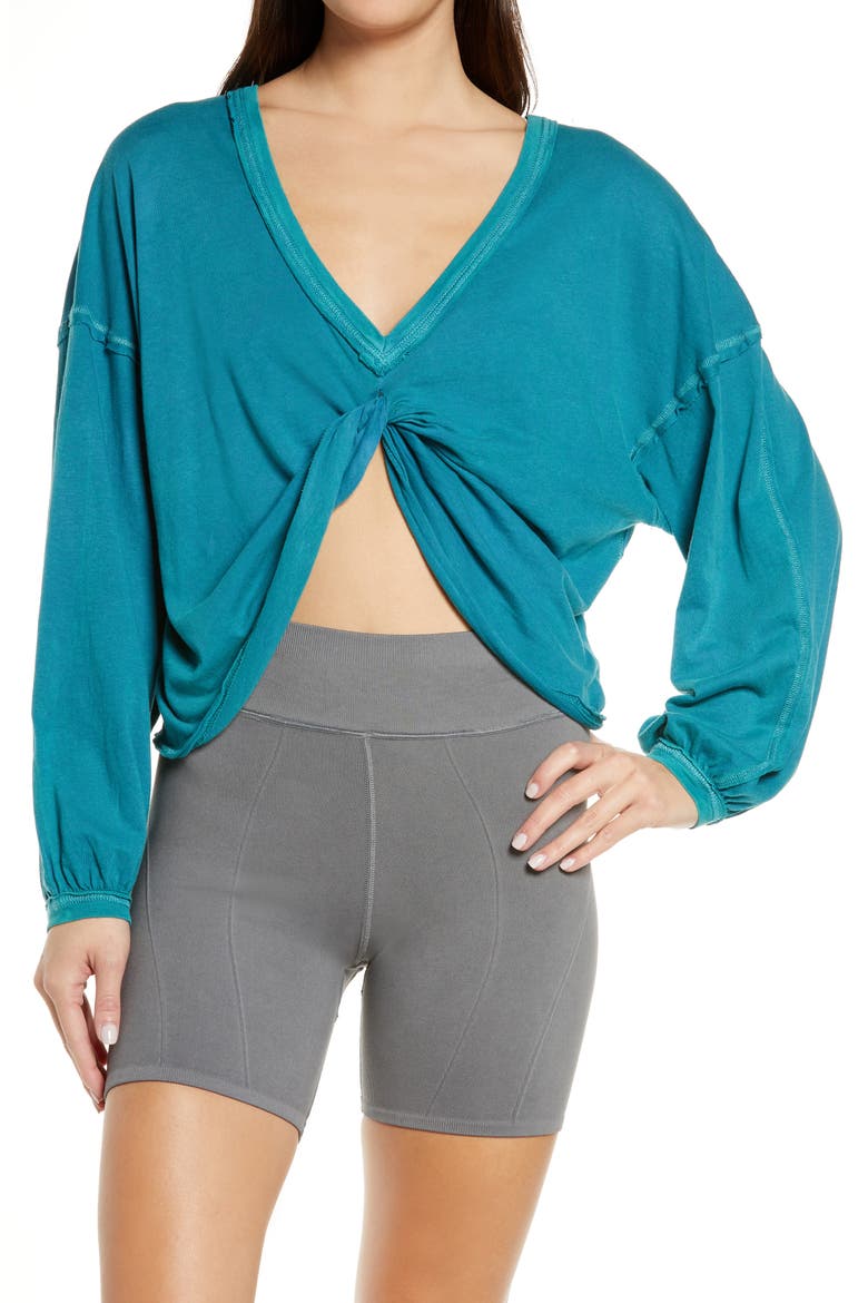 Moon Rising Long Sleeve Top, Alternate, color, BLUE PEACOCK