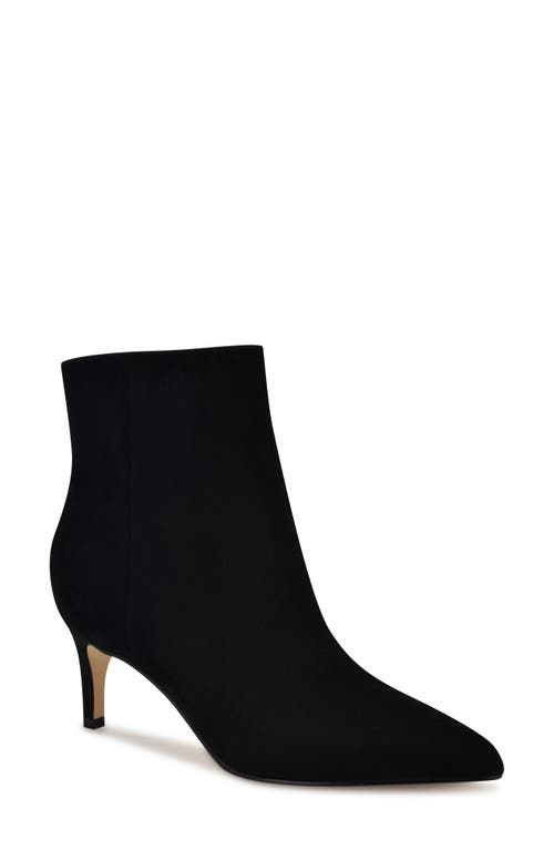 Nine West Sheebra Pointed Toe Bootie in Black Suede 