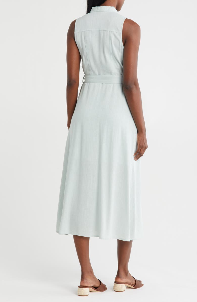 Belted Sleeveless Shirtdress