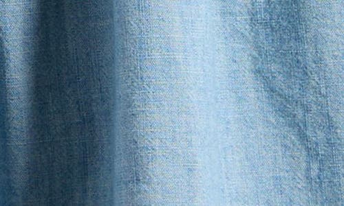 Polo Ralph Lauren Kids' Cotton Chambray Puff Sleeve Dress In Blue