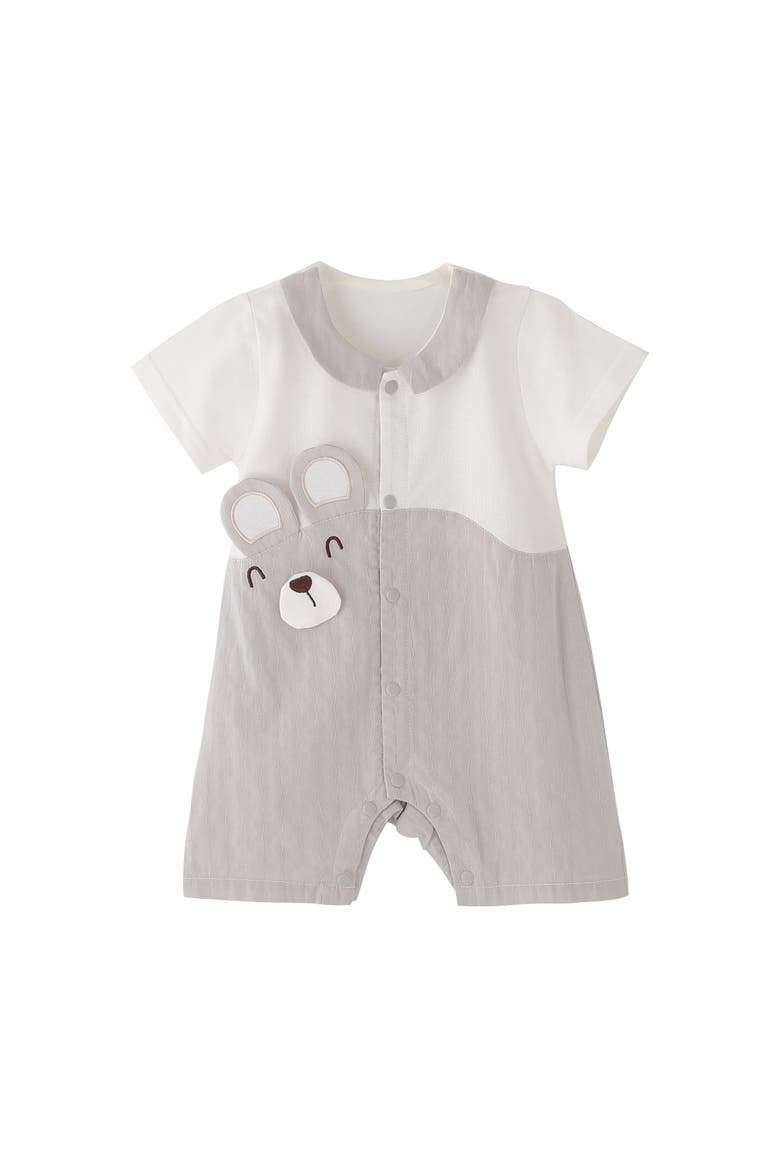 Bear Romper, Main, color, Grey