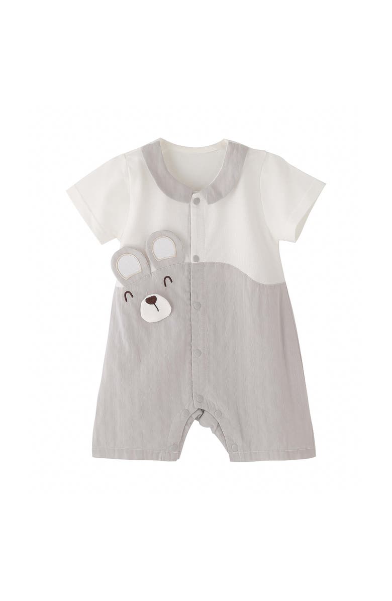 Banblu Bear Romper, Main, color, Grey