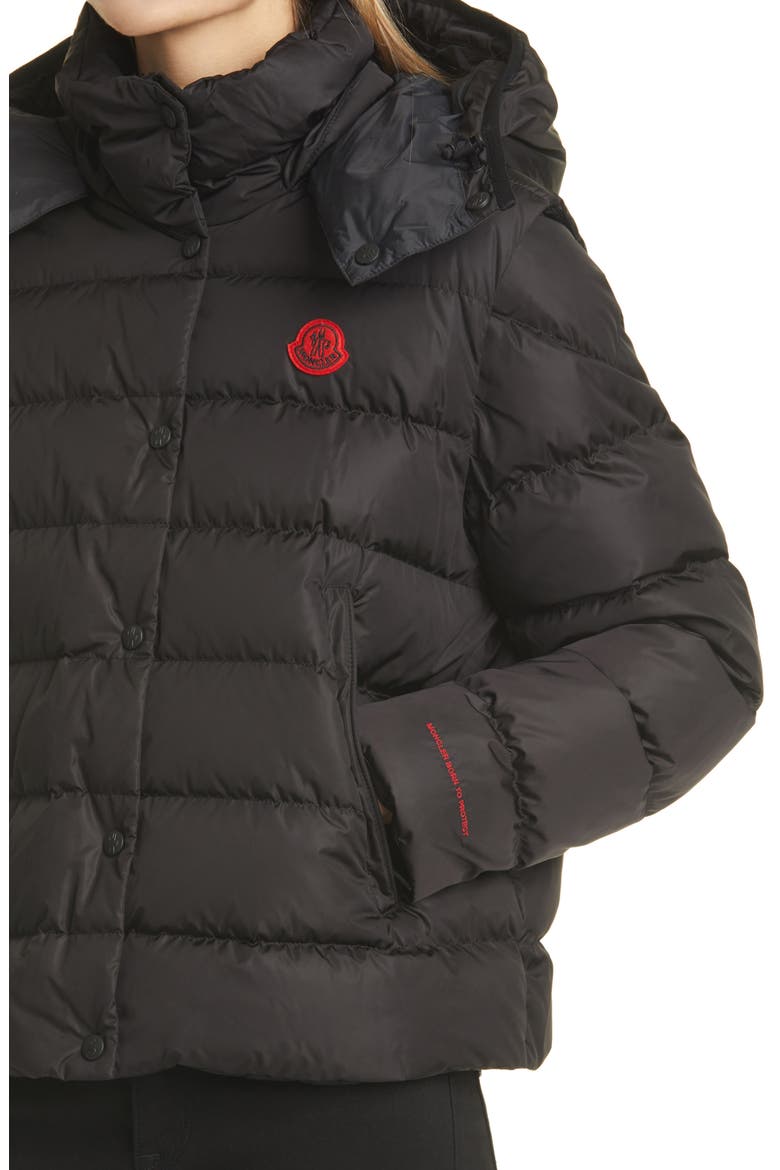 Born to Protect Project Gatope Quilted Down Puffer Jacket, Alternate, color, BLACK