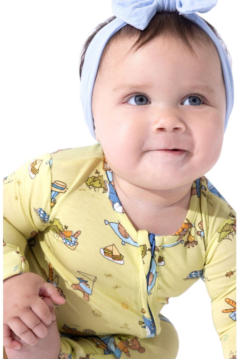Baby Teddy Bear Picnic Convertible Footie, Alternate, color, Teddy Bear Picnic