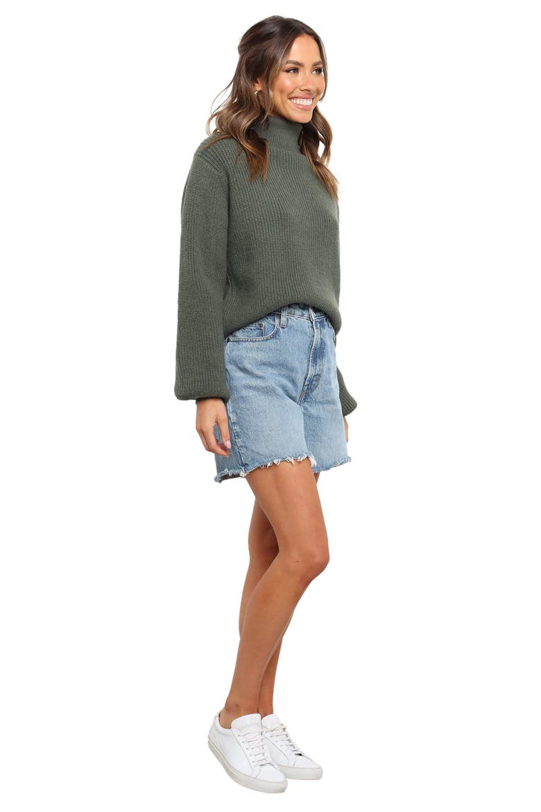 Freddie Turtleneck Sweater, Alternate, color, GREEN