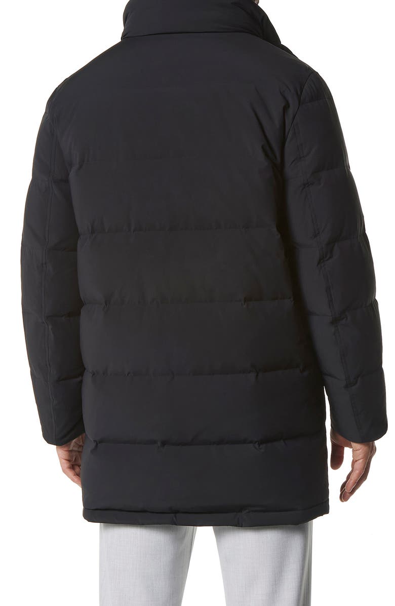 Andrew Marc Shelton Water Resistant Down Coat, Alternate, color, Black