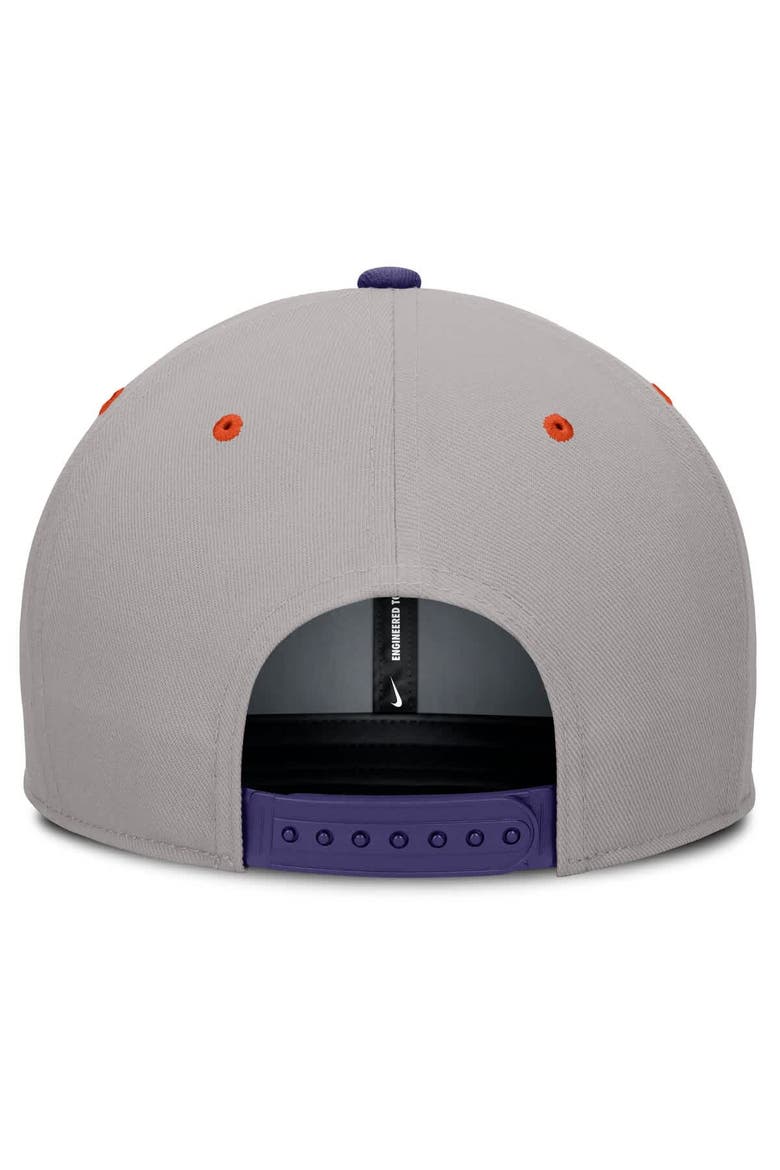 Men's Nike Purple/Gray Clemson Tigers Prep Pro Performance Snapback Hat, Alternate, color, Purple