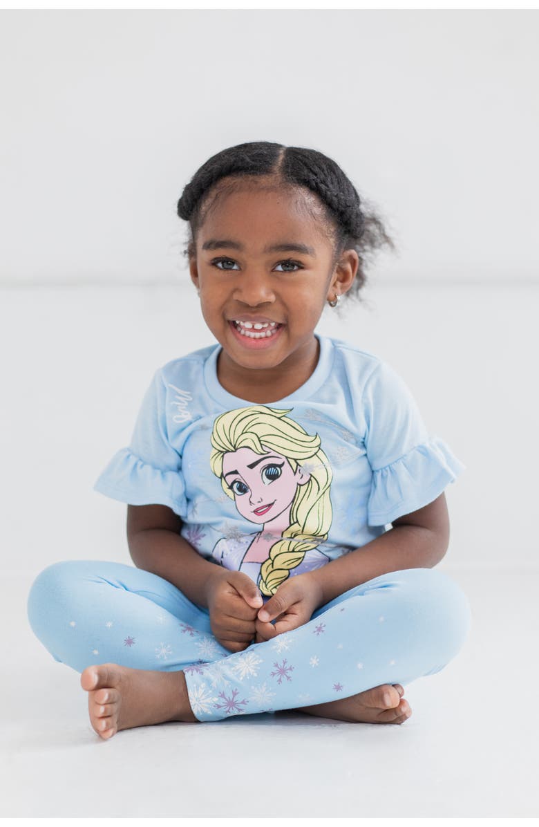 Disney Frozen Queen Elsa 2-Piece Tee and Leggings Set, Alternate, color, Elsa Light Blue