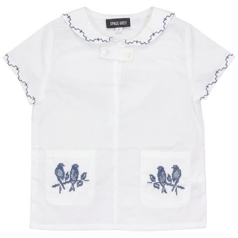 Sailor Embroidered Short Sleeve Shirt