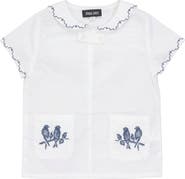 Space Grey Sailor Embroidered Short Sleeve Shirt