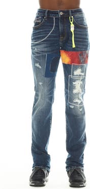 Cult of Individuality Rocker Rip & Repair Slim Fit Jeans
