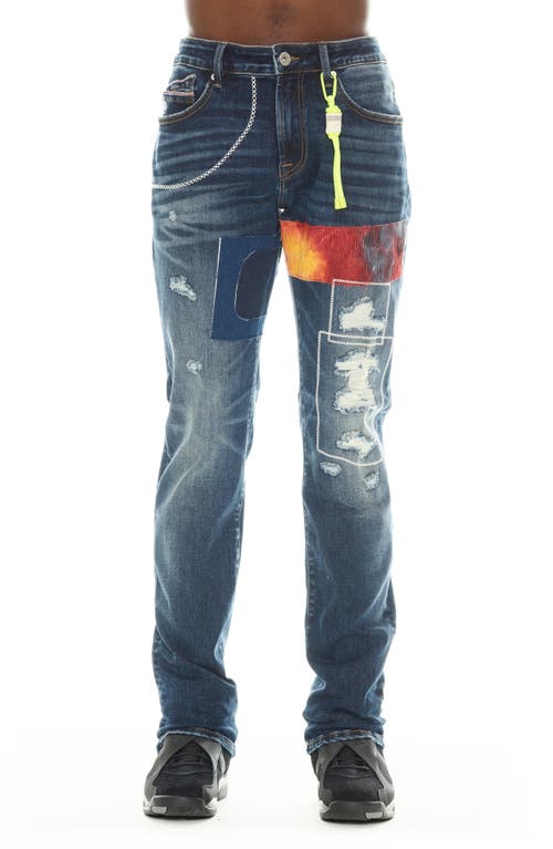Cult Of Individuality Rocker Rip & Repair Slim Fit Jeans In Sawyer