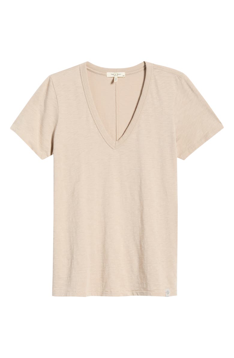rag & bone The Slub V-Neck T-Shirt, Alternate, color, Soft Beige