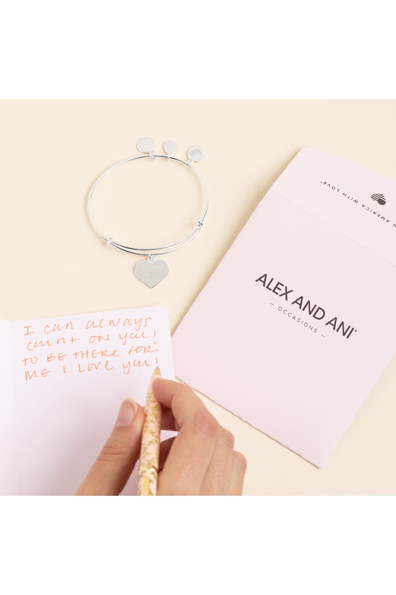 'Blessed Mama' Charm Bangle, Alternate, color, Silver