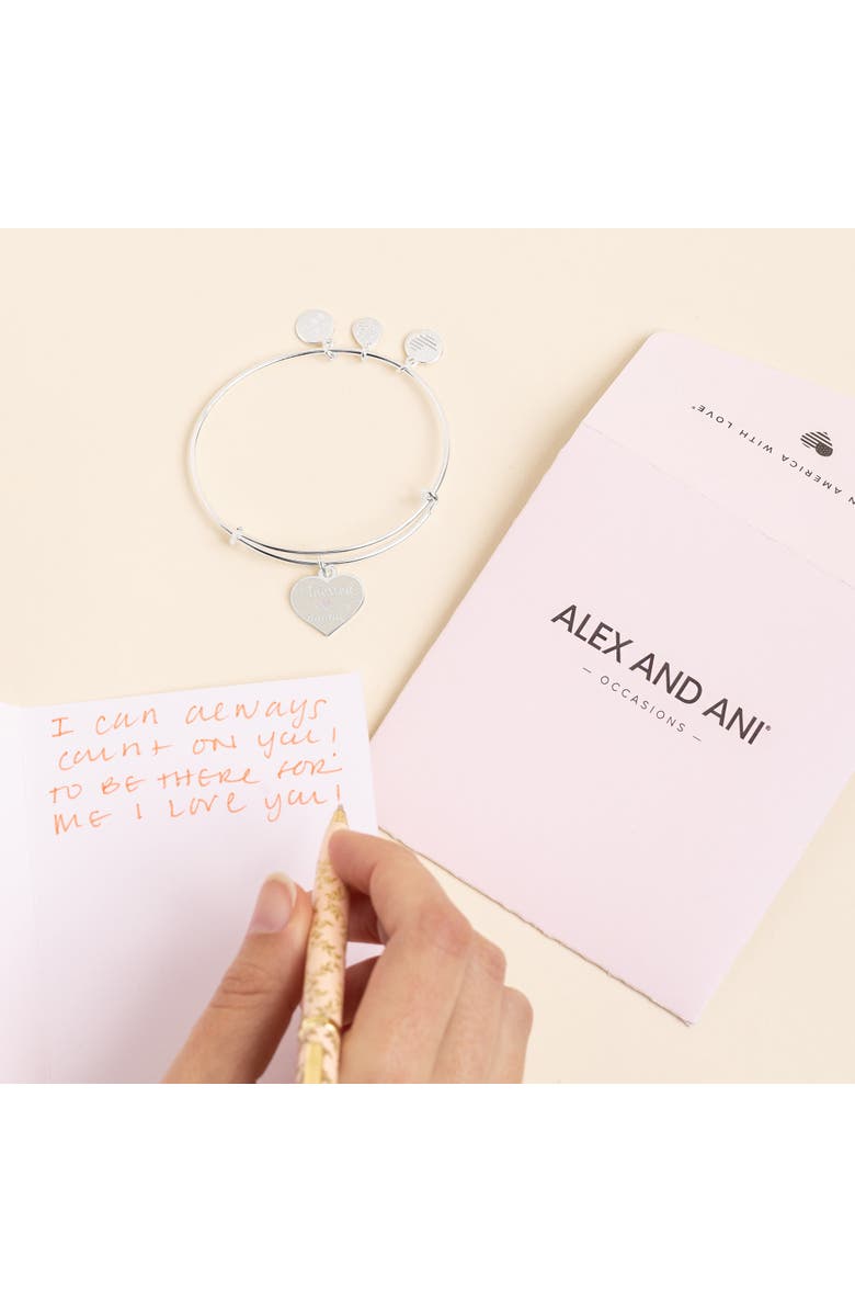 Alex and Ani 'Blessed Mama' Charm Bangle, Alternate, color, Silver