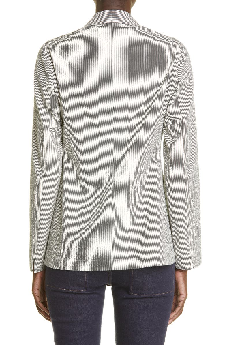 Akris punto Seersucker Cotton Blend Blazer, Alternate, color,