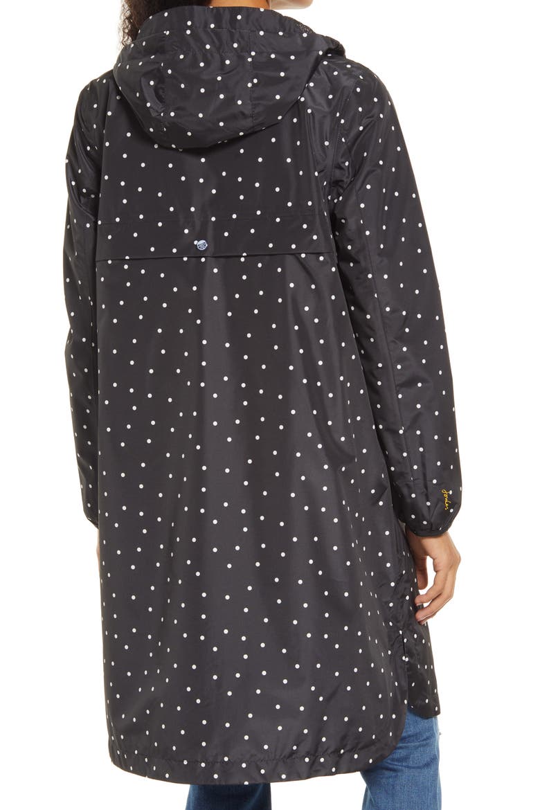 Waybridge Packable Hooded Rain Jacket, Alternate, color, BLACK MINI SPOT