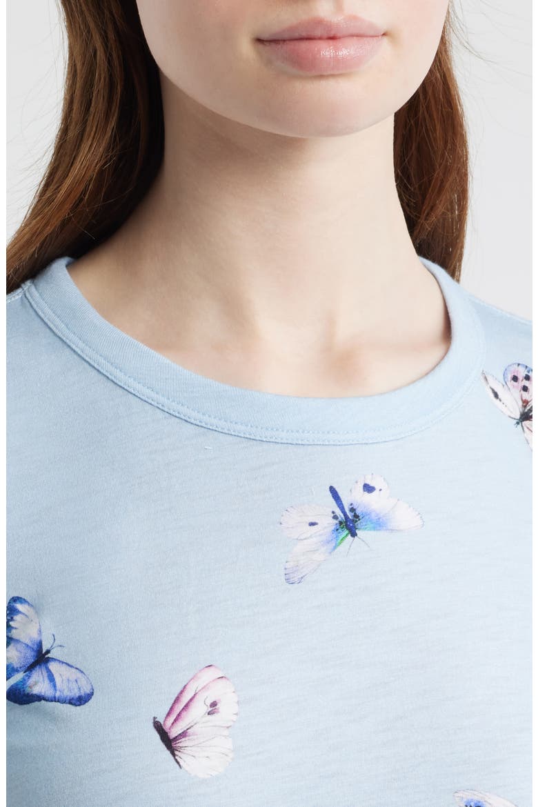 Tammy Butterfly Pima Cotton T-Shirt, Alternate, color, LIGHT BLUE