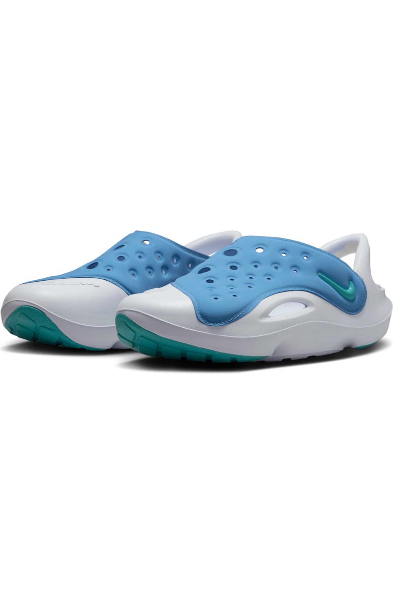 Nike Kids' Aquaswoosh Water Friendly Clog, Main, color, Blue/ White/ Dusty Cactus