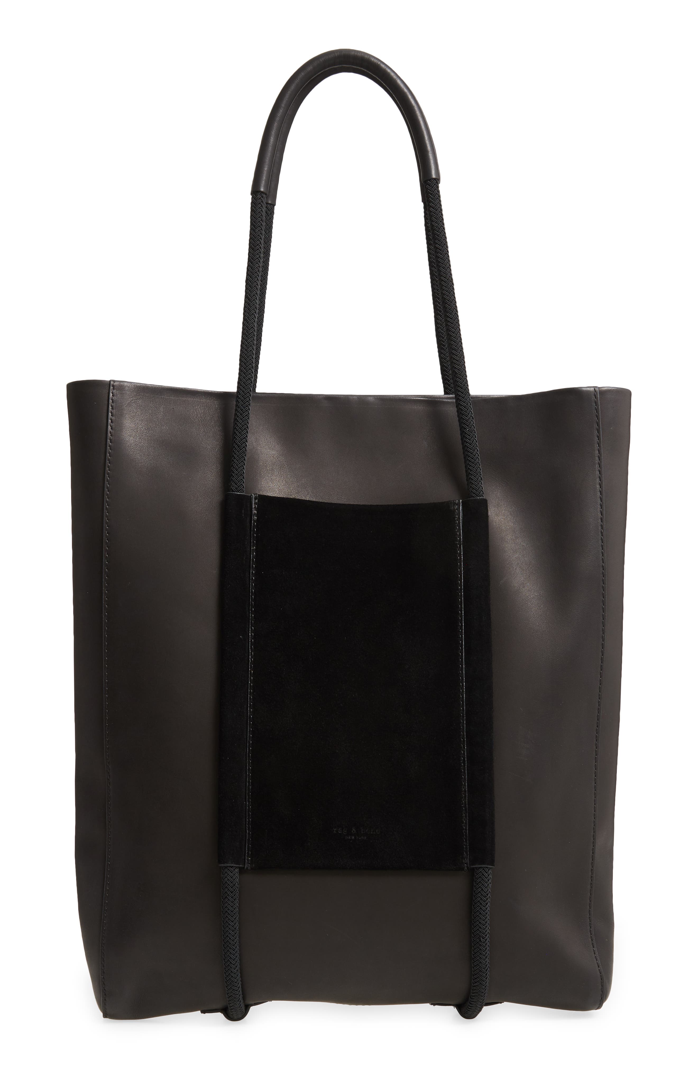 rag & bone Passport Leather Tote, Main, color, 