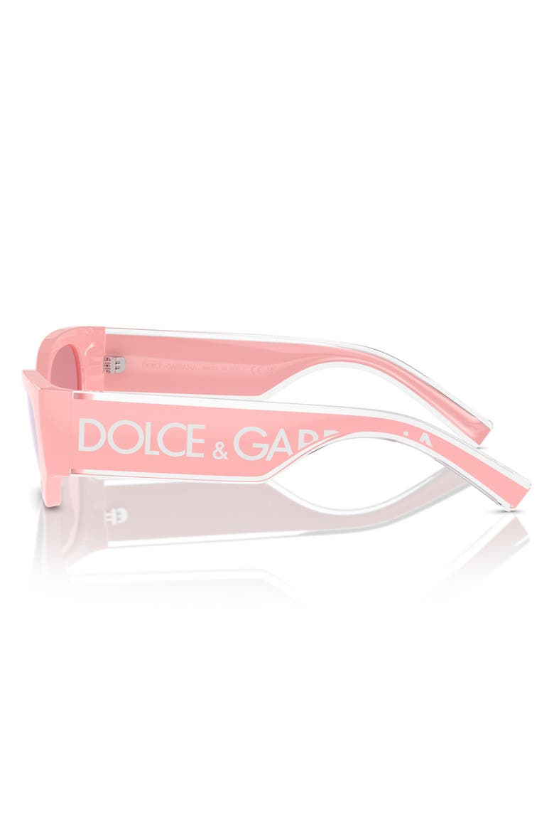 Kids' 48mm Small Cat Eye Sunglasses, Alternate, color, PINK / PINK MIRROR WHITE
