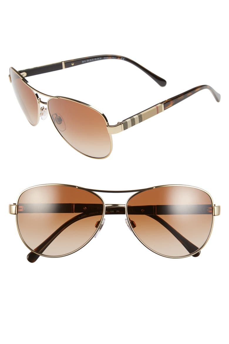 59mm Aviator Sunglasses, Main, color, MATTE GOLD