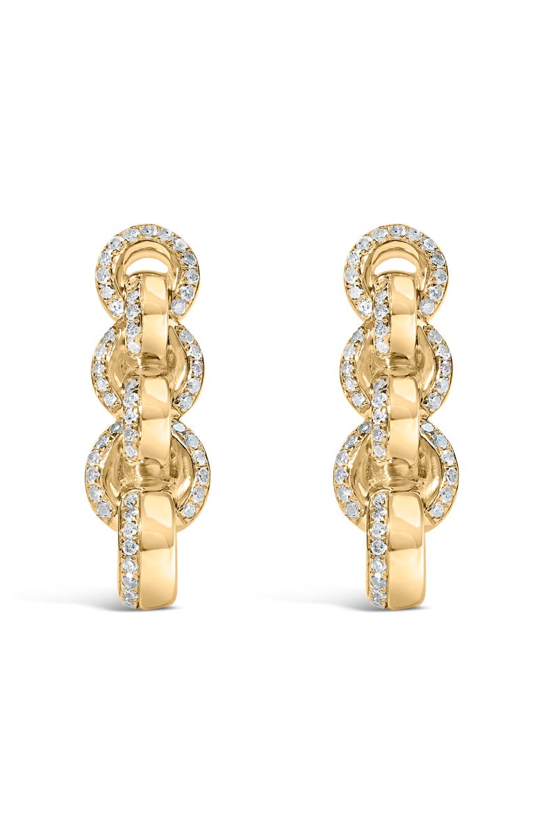 Haus of Brilliance 14K Yellow Gold Plated Silver 3/4 Cttw Diamond Chain Link Drop Earrings, Alternate, color, Yellow