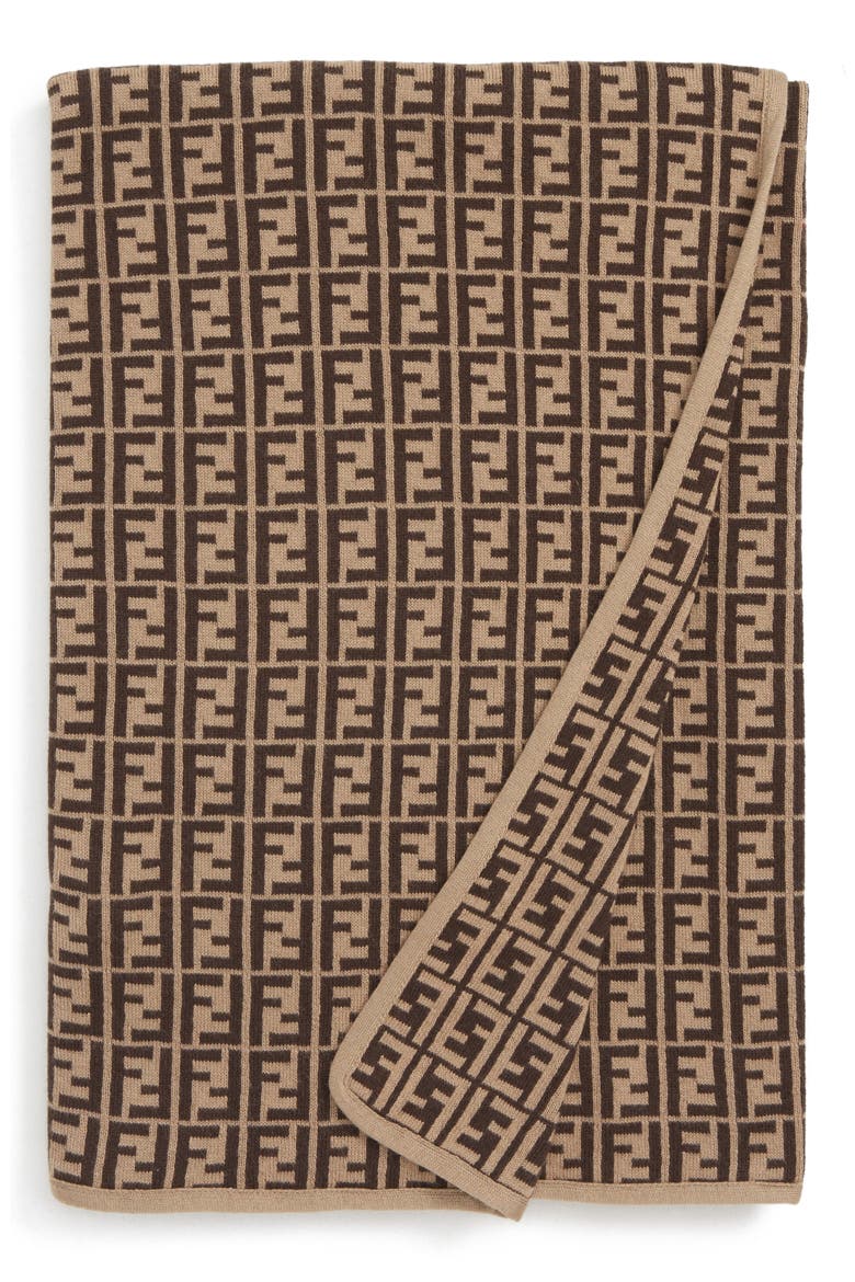 Logo Cotton & Cashmere Baby Blanket, Main, color, BUJ101 A3TE
