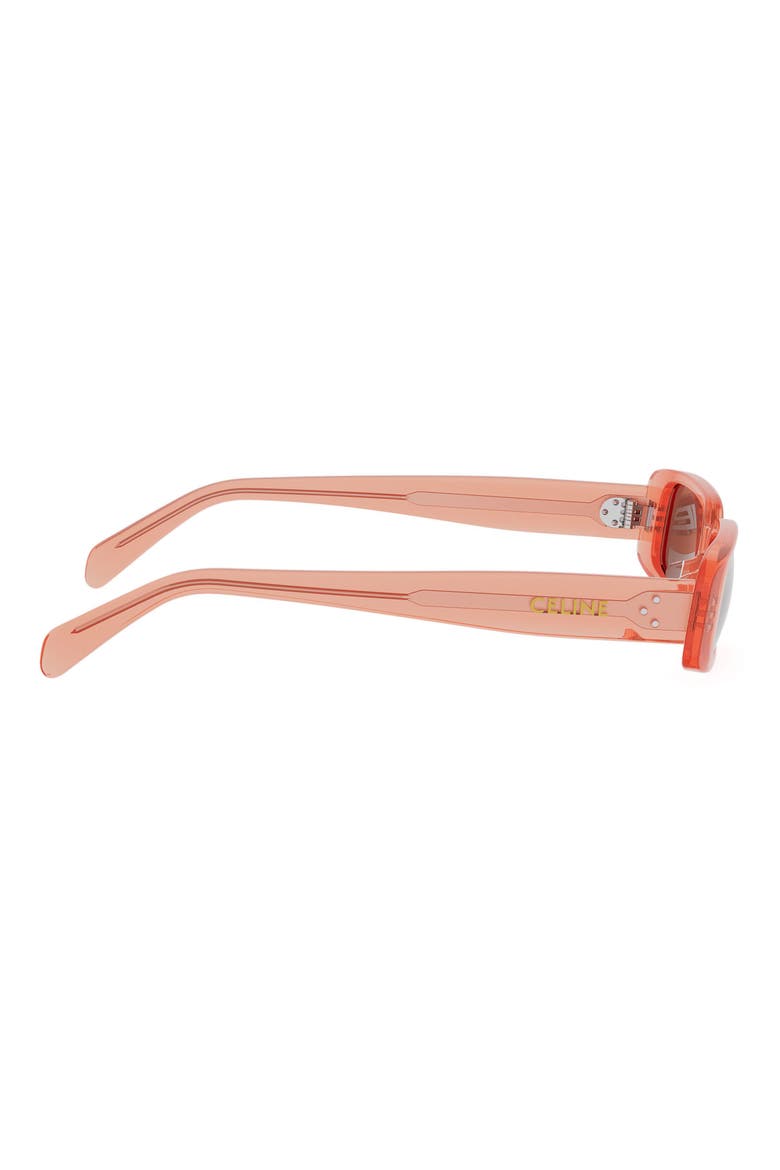 53mm Rectangle Sunglasses, Alternate, color, SHINY ORANGE / BORDEAUX
