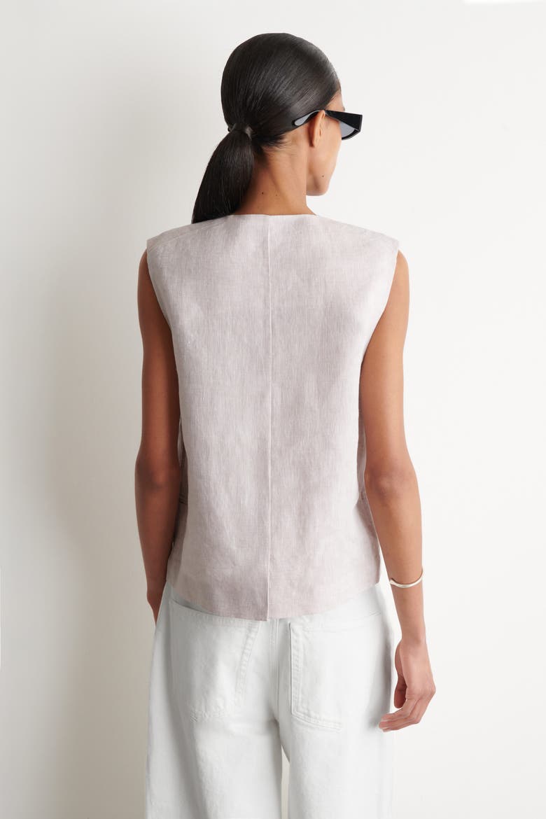Linen Vest, Alternate, color, LIGHT PINK
