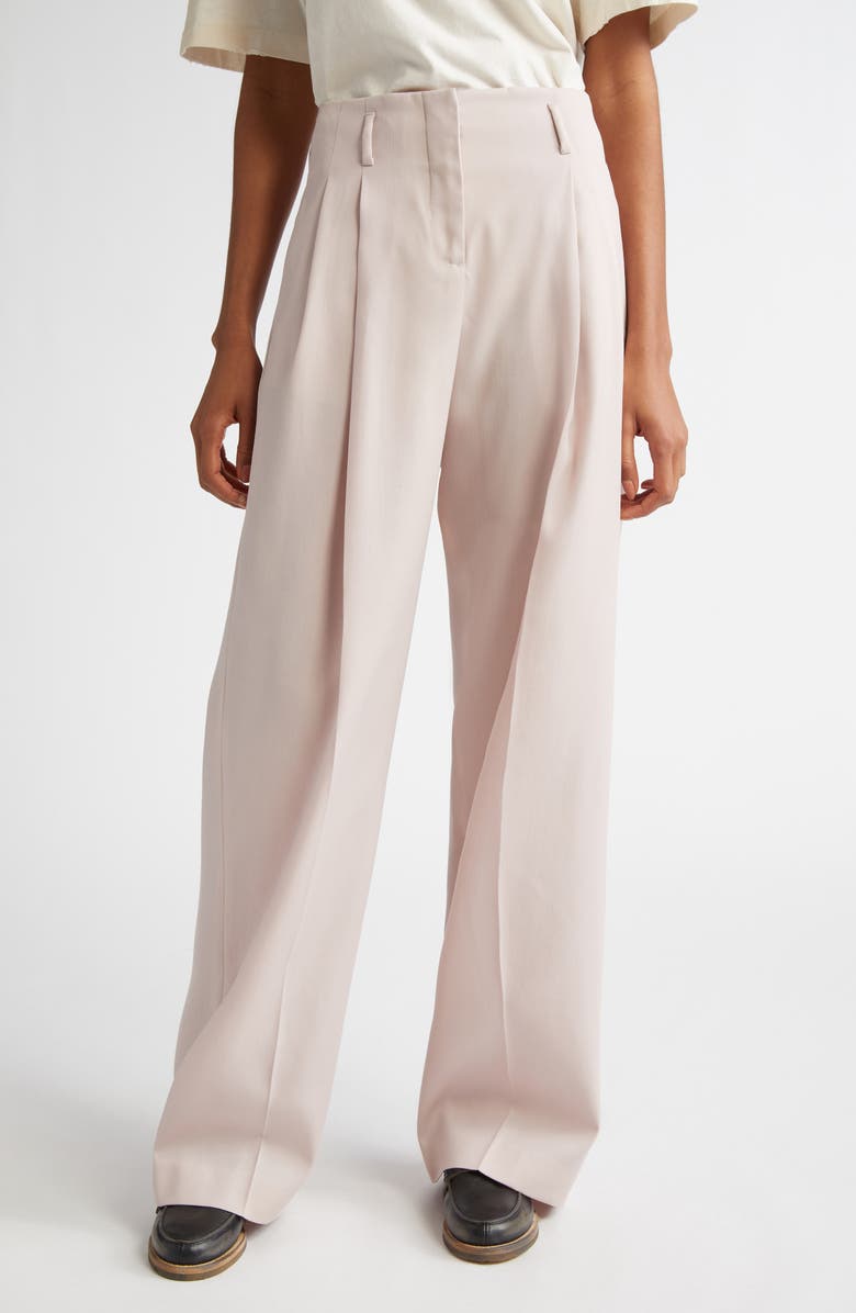 Golden Goose Pleated Hollywood Waist Pants, Main, color, Shadow Gray