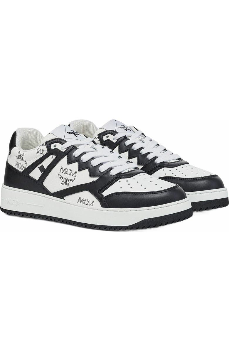 MCM Neo Terrain Lo Sneakers in Visetos, Main, color, Black & White