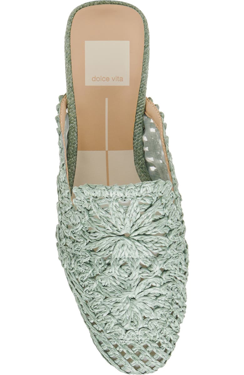 Dolce Vita Diya Raffia Mule, Alternate, color, Light Sage Macrame