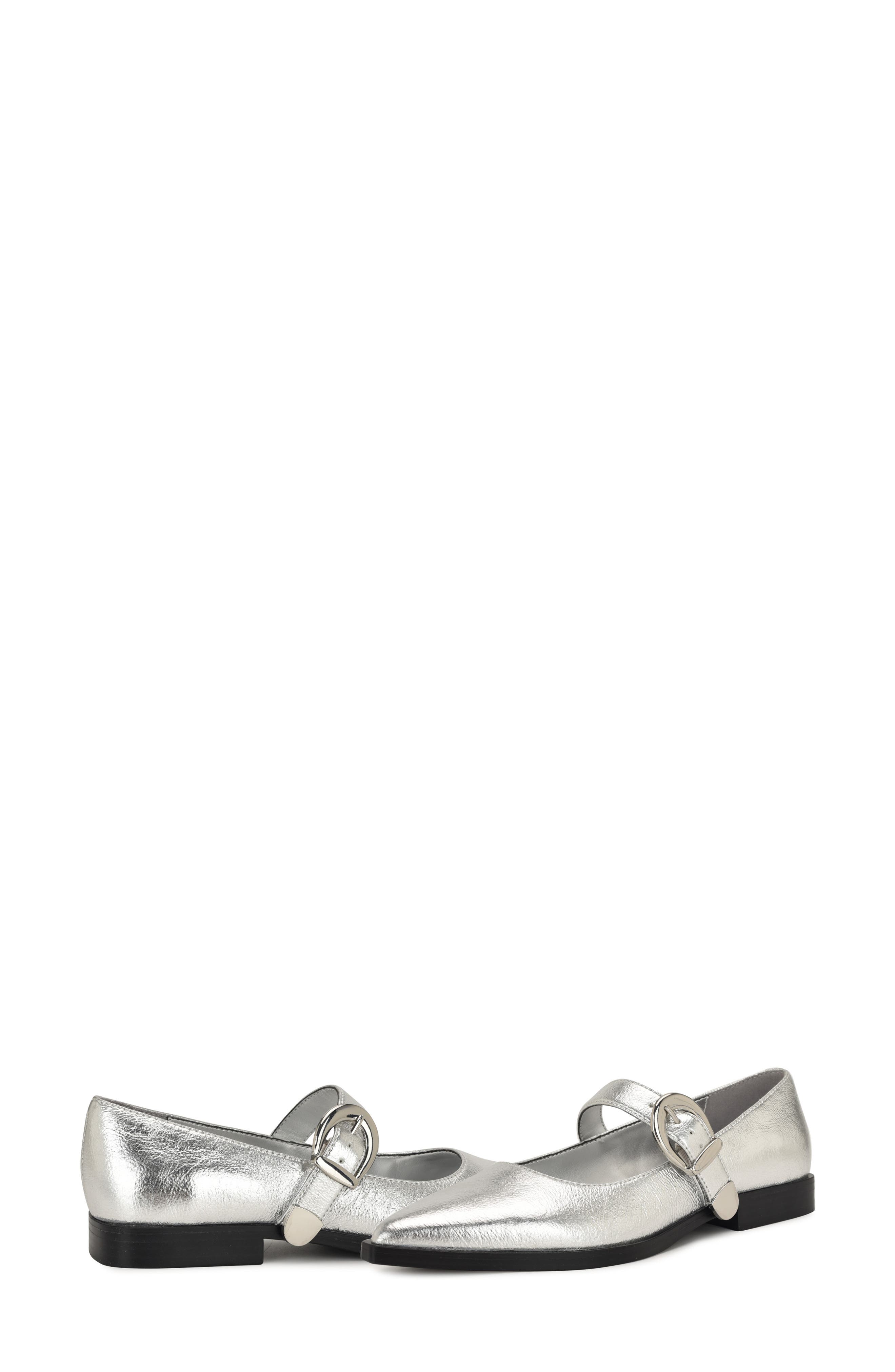 Nine West Katrel Mary Jane Flat, Alternate, color, Silver